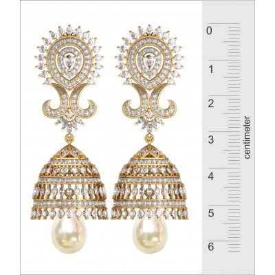 Diamond & pearl Jhumkis